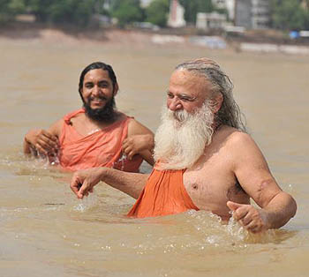 A Refreshing Bathe in the River Ganga