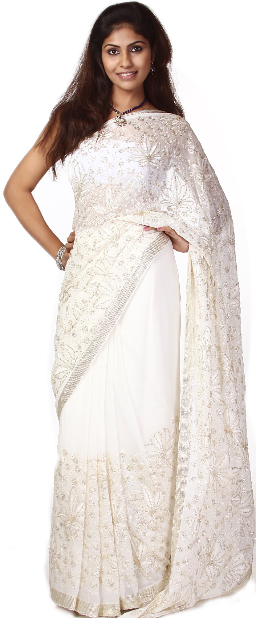 White Bridal Saree