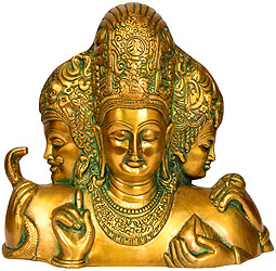 Trimurti from Elephanta (Brahma, Vishnu and Mahesha)