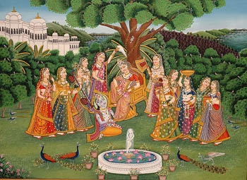 Krishna Worships Radha