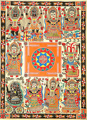 The Ten Mahavidyas with the Supremely Auspicious Shri Yantra