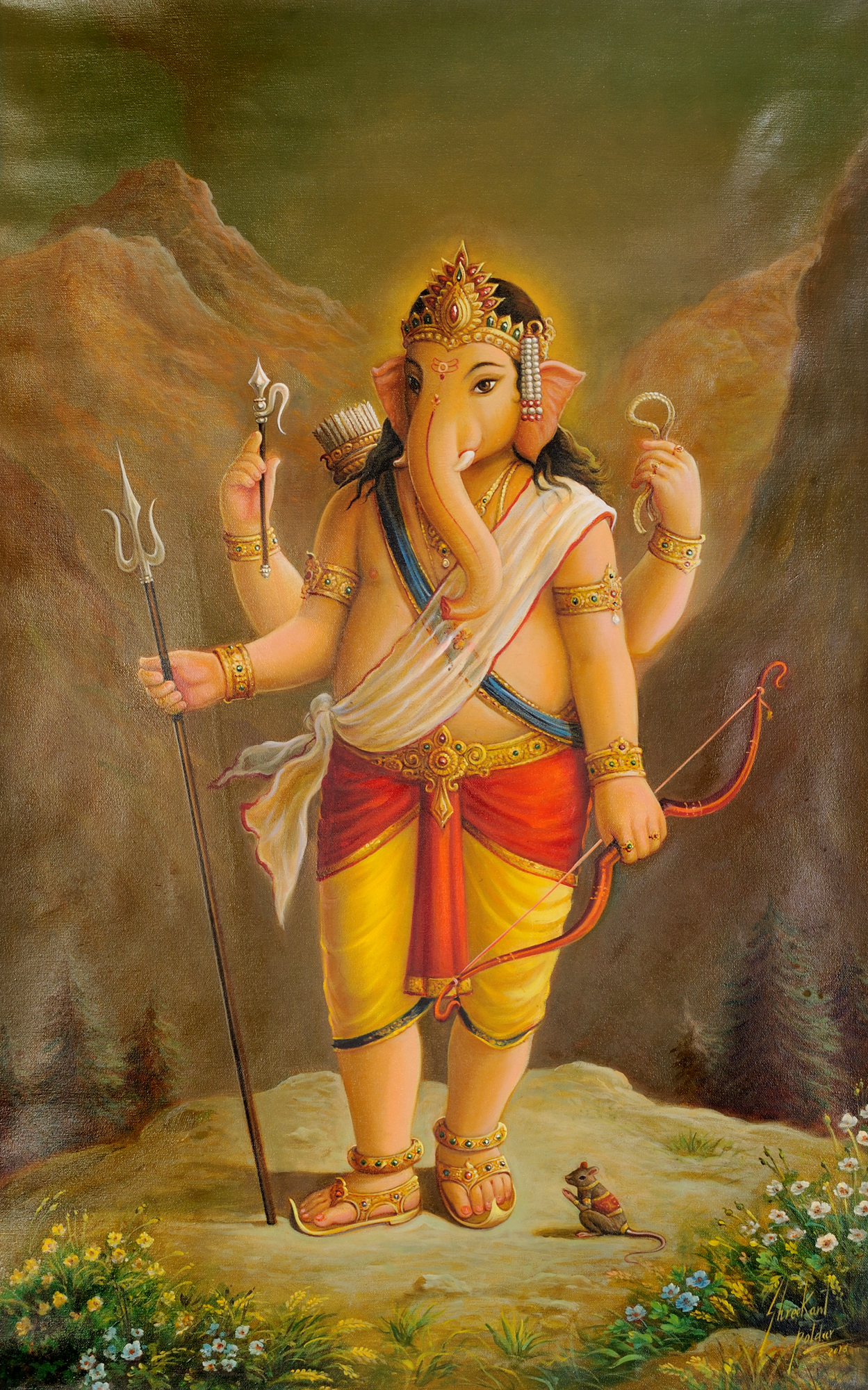 Lord Ganesha in Kailash