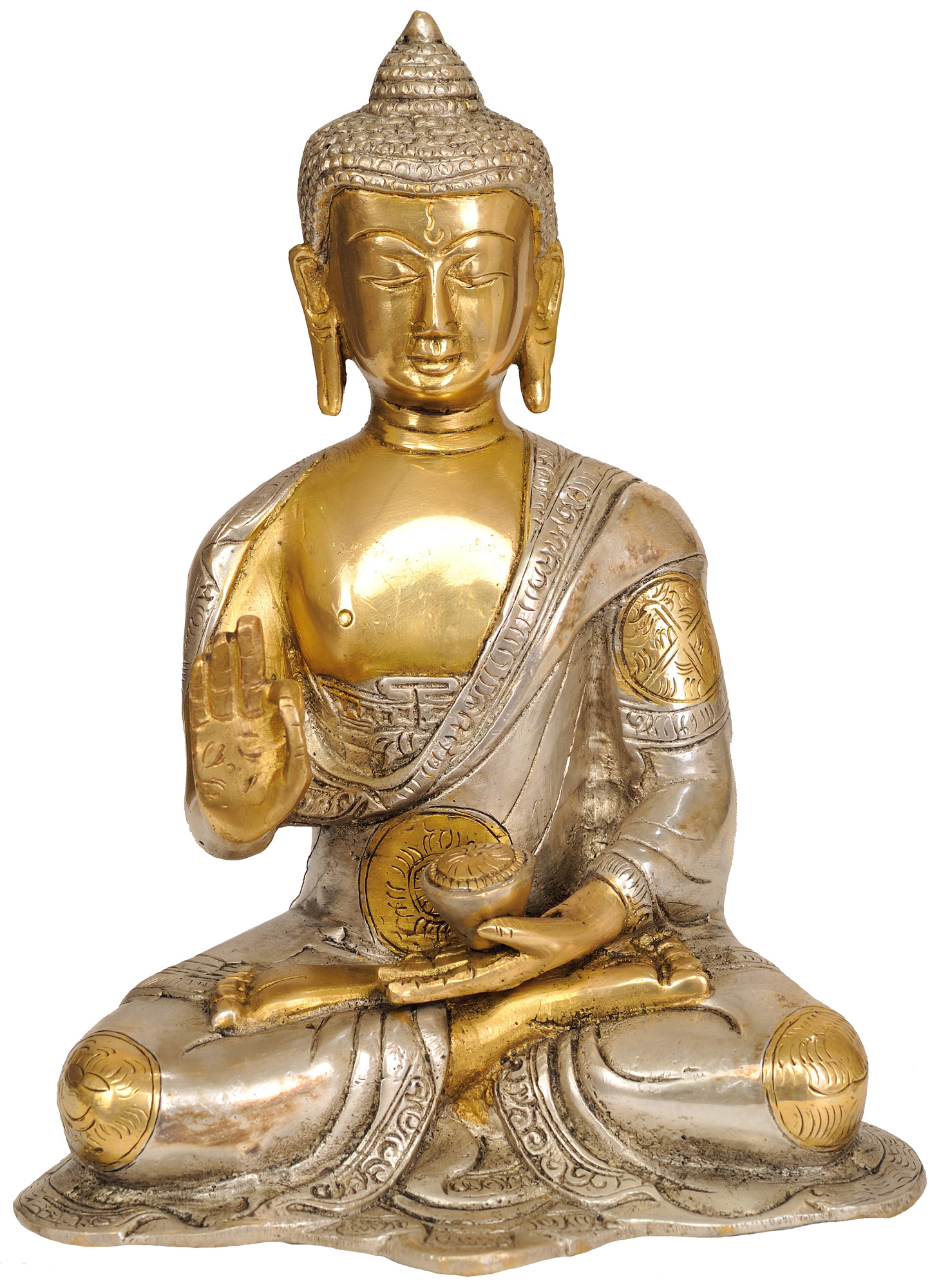 The Resplendent Buddha, His Hand In Vitarka Mudra